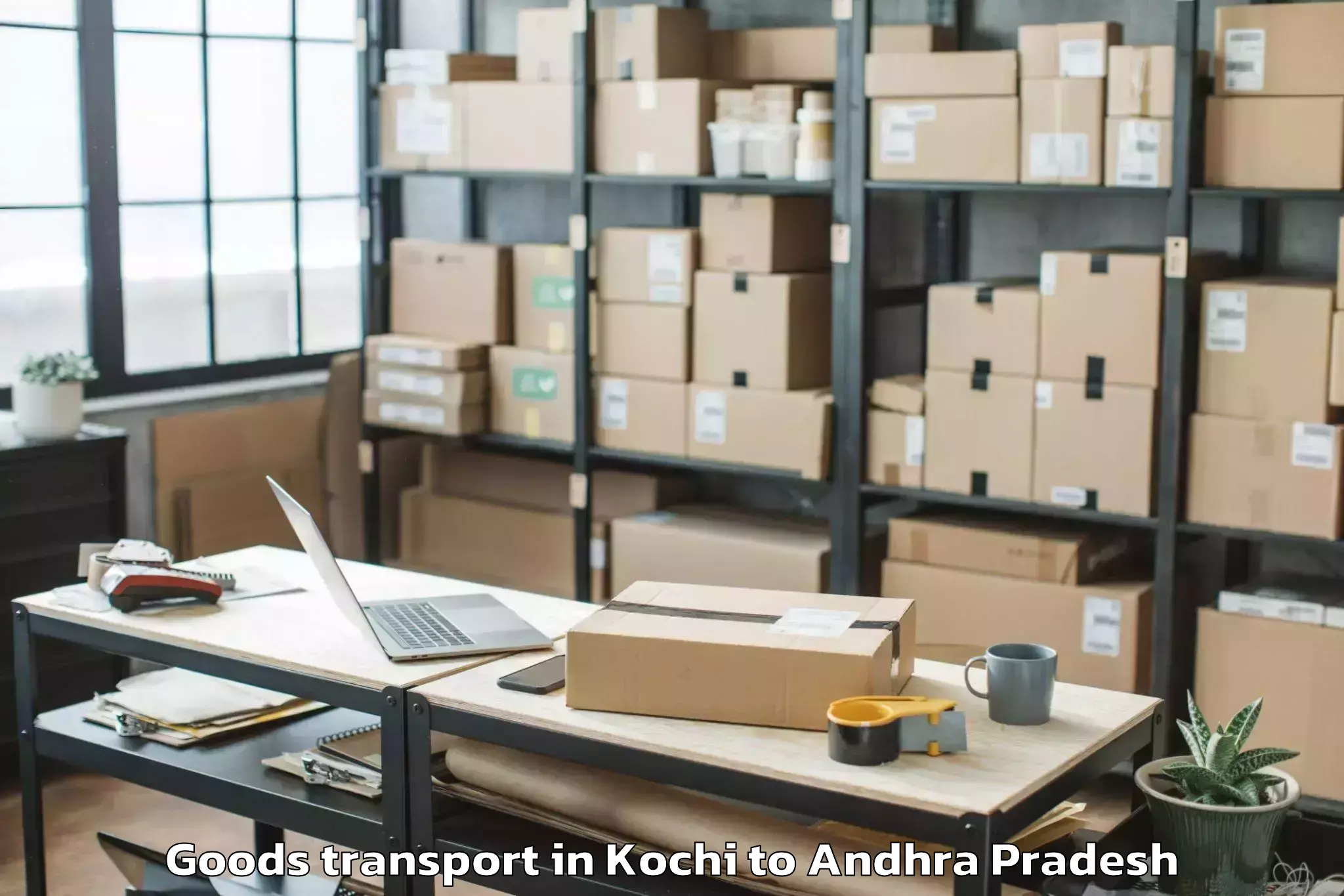 Top Kochi to Bapulapadu Goods Transport Available